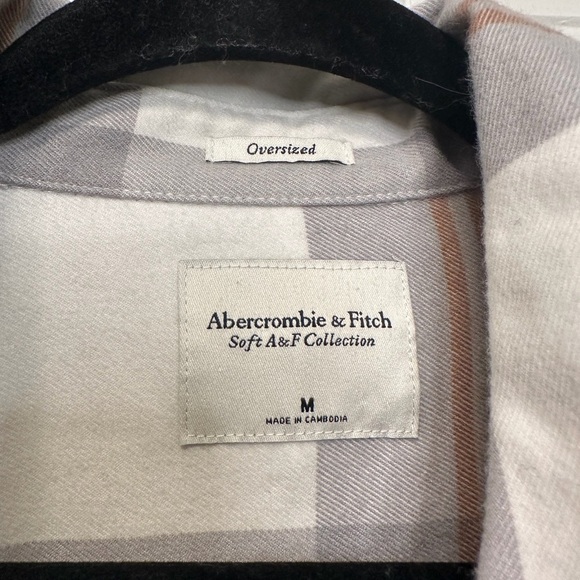 Abercrombie & Fitch Oversized Lightweight‎ Plaid Shacket Size Medium - Picture 3 of 4